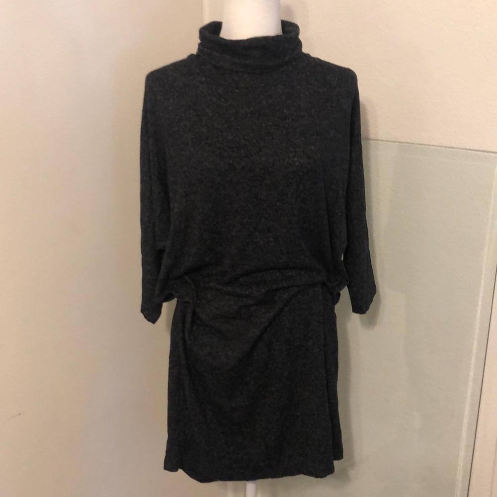 BOBEAU Sz L SOFT CHARCOAL GREY KNITTED COWL NECK DRESS! From BLOOMINGDALE’S